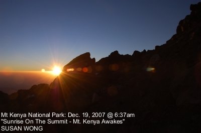 Mt Kenya Photographed By Susan Wong